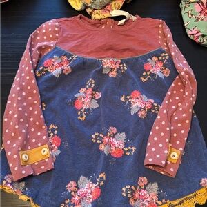 One Clothing Floral and Polka Dot Long Sleeve Tee